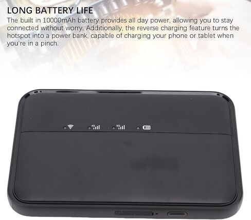 Fockety 5G Mobile WiFi Hotspot, High Speed 900Mbps Portable WiFi Device with 10000mAh Battery and 16 Connected Devices for Travel Business Dorm Entertainment in Kuwait
