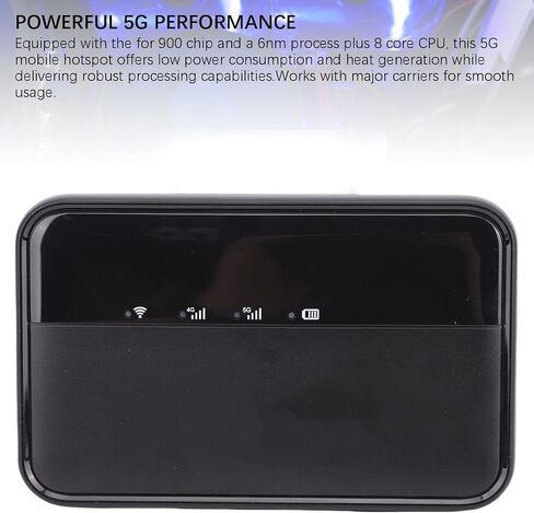 Fockety 5G Mobile WiFi Hotspot, High Speed 900Mbps Portable WiFi Device with 10000mAh Battery and 16 Connected Devices for Travel Business Dorm Entertainment in Kuwait