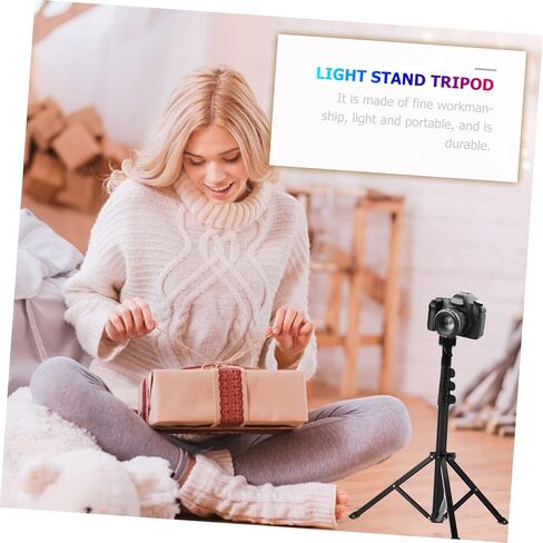 1.28m Adjustable Aluminum Alloy Tripod Stand for Light Photography Streaming Support Portable and Design for Home Use and Content Creation in Kuwait