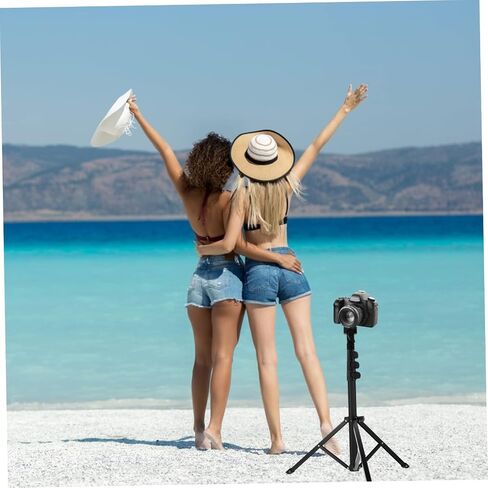 1.28m Adjustable Aluminum Alloy Tripod Stand for Light Photography Streaming Support Portable and Design for Home Use and Content Creation in Kuwait