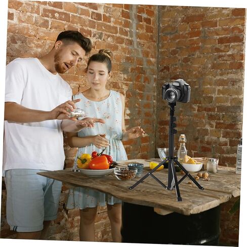 1.28m Adjustable Aluminum Alloy Tripod Stand for Light Photography Streaming Support Portable and Design for Home Use and Content Creation in Kuwait