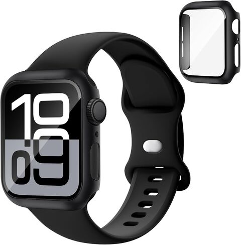 Band and Case for Apple Watch Women PFAS-Free Silicone Sport Strap in Kuwait