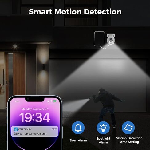 Hiseeu [1TB HDD,4MP Spotlight] Solar Home Security Camera System,PTZ Dome + Bullet Solar Security Cameras Wireless Outdoor,10CH 10 Inch LCD 4K NVR,Smart Human Detection,2-Way Audio,Motion Record in Kuwait