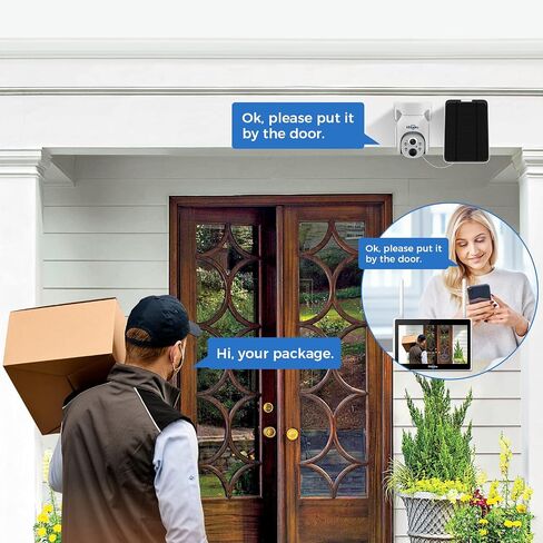 Hiseeu [1TB HDD,4MP Spotlight] Solar Home Security Camera System,PTZ Dome + Bullet Solar Security Cameras Wireless Outdoor,10CH 10 Inch LCD 4K NVR,Smart Human Detection,2-Way Audio,Motion Record in Kuwait