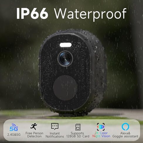 Security Cameras Wireless Outdoor Indoor,2.4G&5G WiFi,2K Video in Kuwait