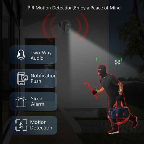 Security Cameras Wireless Outdoor Indoor,2.4G&5G WiFi,2K Video in Kuwait