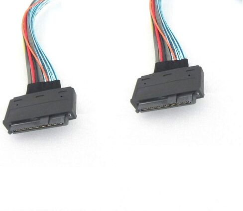 12-inch SFF-8639 68 Pin U.2 Cable with Female to Female connectors. Ideal for connecting U.2 NVMe SSDs, this high-quality cable ensures reliable data transfer and easy connectivity between devices in Kuwait