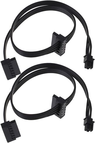 TEAMWILL 2PCS 45CM mini 4 Pin to 2 Sata SSD Power Supply Cable for Lenovo M410 M6 in Kuwait
