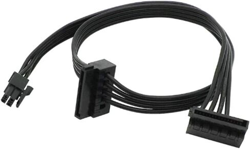 TEAMWILL 2PCS 45CM mini 4 Pin to 2 Sata SSD Power Supply Cable for Lenovo M410 M6 in Kuwait