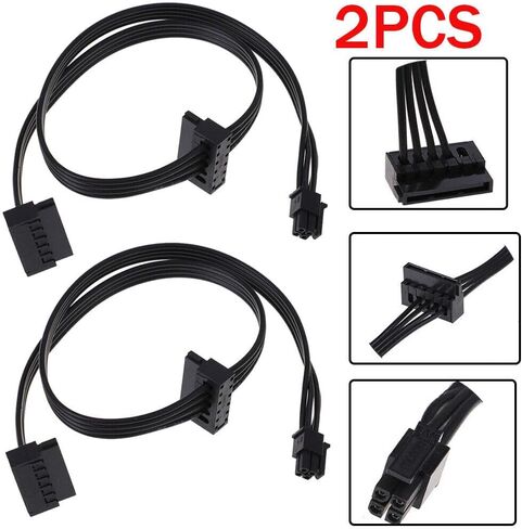 TEAMWILL 2PCS 45CM mini 4 Pin to 2 Sata SSD Power Supply Cable for Lenovo M410 M6 in Kuwait