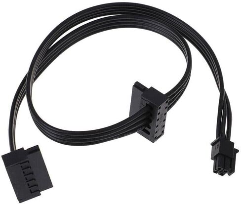 TEAMWILL 2PCS 45CM mini 4 Pin to 2 Sata SSD Power Supply Cable for Lenovo M410 M6 in Kuwait