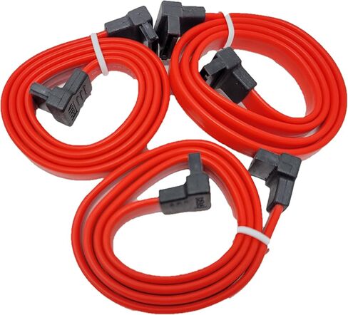 Micro connectors 0.5 Meter SATA III Right Angle to Right Angle Data Cable 3-Pack (F03-1522R-3P) in Kuwait