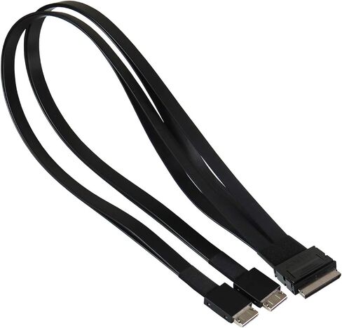 Oulink (SFF-8611) 8i to Oculink (SFF-8611) 4i 2-Port Y Cable in Kuwait