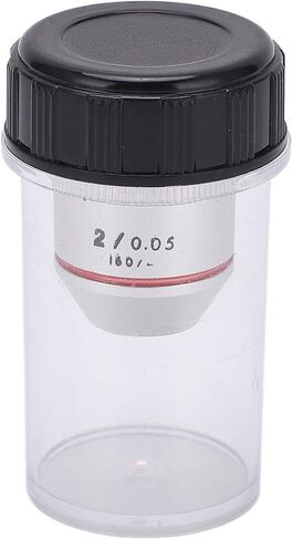Generic 2X Low Magnification Achromatic Objective Lens for Microscope, Clear Imaging, Bright Field of View for Biological Microscope, Pure Copper Material in Kuwait