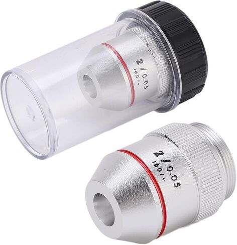 Generic 2X Low Magnification Achromatic Objective Lens for Microscope, Clear Imaging, Bright Field of View for Biological Microscope, Pure Copper Material in Kuwait