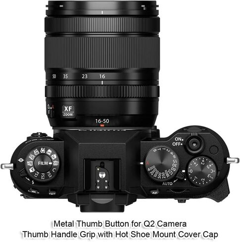 Metal Thumb Button Compatible with Fujifilm Fuji X-T50 Camera, Thumb Handle Thumb Grip with Hot Shoe Mount Cover Cap, Finger Handle, Thumb Grip Extension in Kuwait