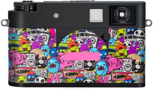 X-Half Camera Body Sticker Protective Skin Film Kit Skin Accessories Vinyl Wrap Decals for FujiFilm X-Half XHalf(Graffiti White+Leather Black) in Kuwait
