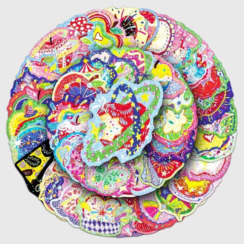 50 Pcs Ins-Style Ice Cream DIY Stickers - Waterproof Vinyl Sweet Treat Stickers for Laptops, Journals, Water Bottles Trendy Gift for Teens, Crafters, Ins Lovers (Ice Cream) in Kuwait