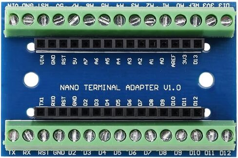 Aideepen 5pcs Nano V3.0 Expansion Board V3.0 Breakout Board Screw Terminal Adapter Shield Nano V3.0 AVR ATMEGA328P-AU Module in Kuwait