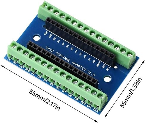 Aideepen 5pcs Nano V3.0 Expansion Board V3.0 Breakout Board Screw Terminal Adapter Shield Nano V3.0 AVR ATMEGA328P-AU Module in Kuwait