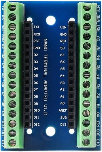 Aideepen 5pcs Nano V3.0 Expansion Board V3.0 Breakout Board Screw Terminal Adapter Shield Nano V3.0 AVR ATMEGA328P-AU Module in Kuwait