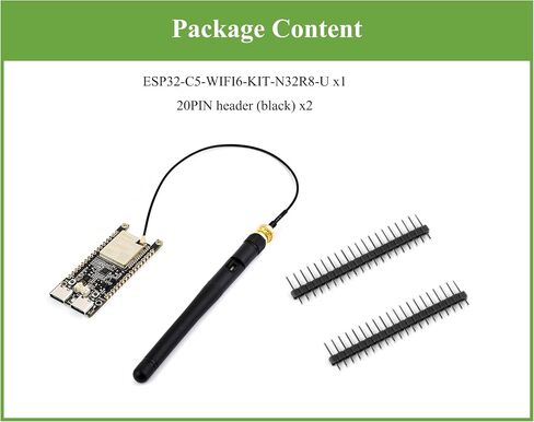 ESP32-C5 Wi-Fi 6 Dev Board, ESP32-C5-WROOM-1U Module, 32MB Flash+8MB PSRAM in Kuwait