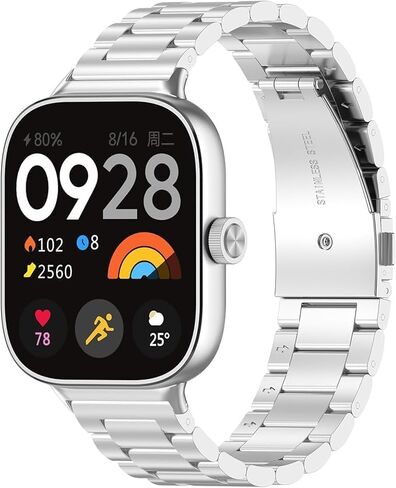 Straps Compatible with Redmi Watch 6 Strap, Metal Stainless Steel Watch Band Replacement Business Band for Redmi Watch 6 Smartwatch in Kuwait