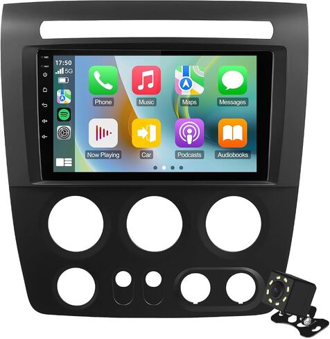 Double Din Linux Car Stereo for Hummer H3 2005-2010 with 9 Inch Touchscreen Radio Built-in Wireless Carplay/Android Auto/Bluetooth/FM/AUX-in/Steering Wheel Controls/Backup Camera in Kuwait