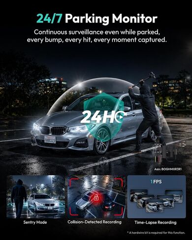 BOTSLAB 4K Dual Dash Cam Front and Inside, G-Sensor, No Card[2026 Upgraded] in Kuwait