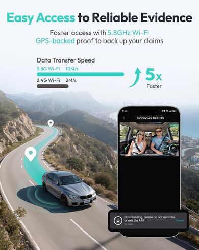 BOTSLAB 4K Dual Dash Cam Front and Inside, G-Sensor, No Card[2026 Upgraded] in Kuwait
