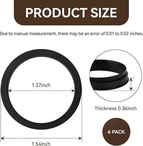 6 Pcs Gasket Replacement for Baratza Encore/ESP/Virtuoso+ Coffee Grinder in Kuwait