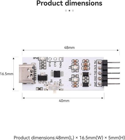Tech DIUSTOU CH340 USB to TTL Type-C Multi-Voltage (Male without shell) in Kuwait