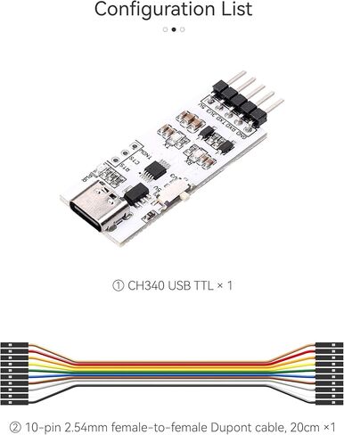 Tech DIUSTOU CH340 USB to TTL Type-C Multi-Voltage (Male without shell) in Kuwait