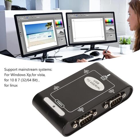 4 Port USB to Serial Adapter, RS232 Serial Hub with COM Reserve, in Kuwait