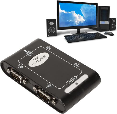 4 Port USB to Serial Adapter, RS232 Serial Hub with COM Reserve, in Kuwait