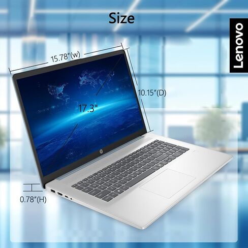 HP 17 Laptop, 17.3" HD+ Display, 11th Gen Intel Core i3-1125G4 Processor, 32GB RAM, 1TB SSD, Wi-Fi, HDMI, Webcam, Windows 11 Home, Silver in Kuwait