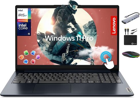 Lenovo IdeaPad Laptop Computer 2025, 15.6" FHD Touchscreen, 10-Core Intel i5, Intel Iris Xe Graphics, 16GB RAM, 1TB Storage (512GB SSD + 500GB Ext), MarxsolAccessory, Win 11 Pro, Lifetime Office 2024 in Kuwait