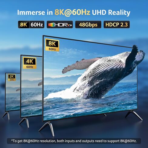 Acer USB C to HDMI 2.1 Cable 6.6FT (8K@60Hz 4K@240Hz) Unidirectional in Kuwait