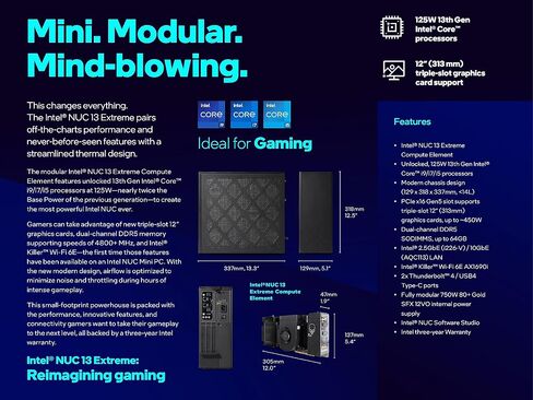 Intel NUC 13 Extreme Kit NUC13RNGi9 Core i9-13900K Mini PC in Kuwait