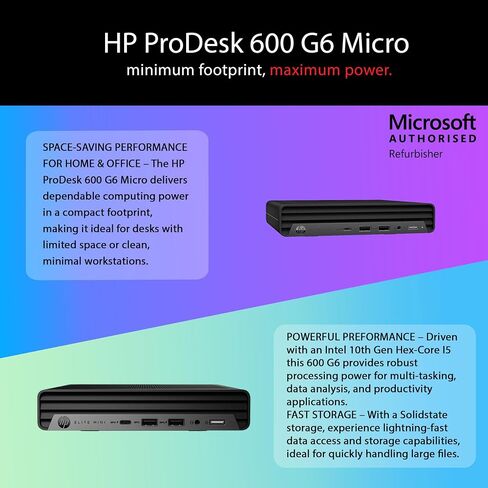 HP ProDesk 600 G6 Mini Desktop Computer 10th PC (Renewed) in Kuwait