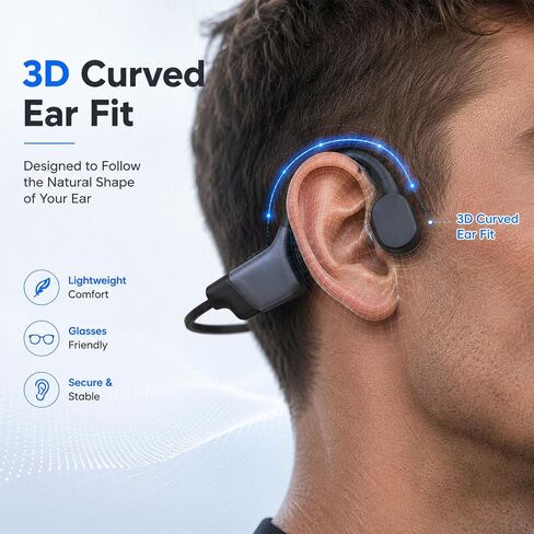 Open Ear Bone Conduction Headphones for Running, 12H Playtime in Kuwait