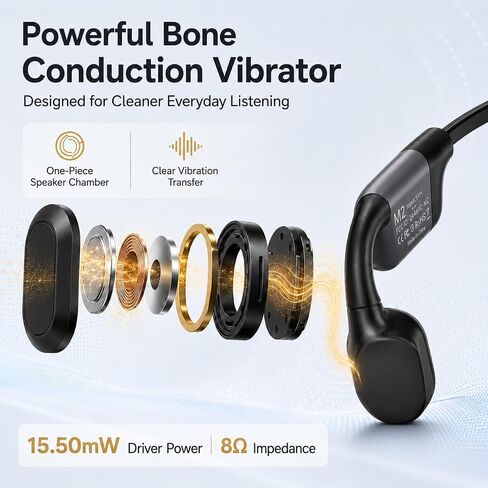 Open Ear Bone Conduction Headphones for Running, 12H Playtime in Kuwait
