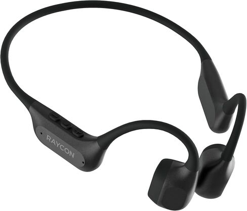 Raycon Bone Conduction Headphones - Bluetooth Open Ear Earbuds with 4 Built-in Microphones, 16H Battery, IP67 Water/Dust Resistant (Black) in Kuwait