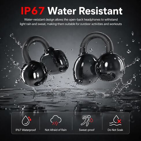 Wireless Open-Ear Clip-On Earbuds Bluetooth 6.0 AI Translation IP67 in Kuwait