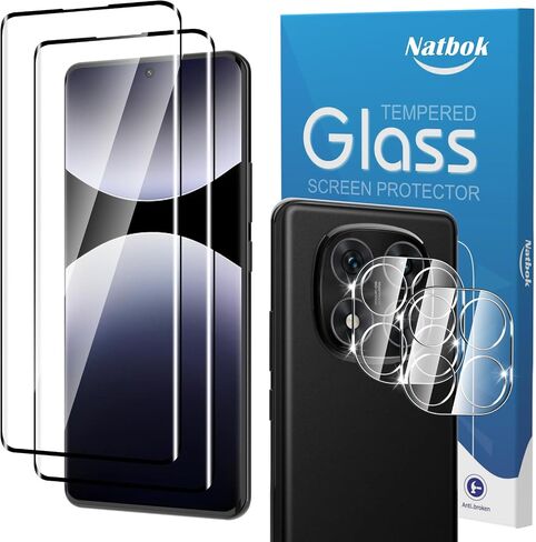 2+2 Pack 3D Screen Protector for Redmi Note 14 Pro 5G/4G/Poco X7 5G with Camera Lens Protector,HD Clear Scratch Resistant,Bubble-Free for Xiaomi Redmi Note 14 Pro Screen Protector in Kuwait