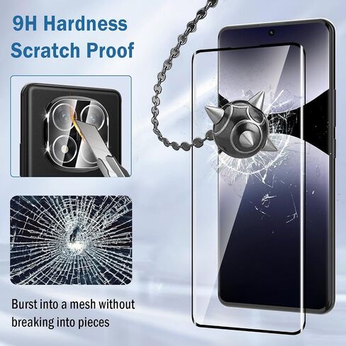 2+2 Pack 3D Screen Protector for Redmi Note 14 Pro 5G/4G/Poco X7 5G with Camera Lens Protector,HD Clear Scratch Resistant,Bubble-Free for Xiaomi Redmi Note 14 Pro Screen Protector in Kuwait