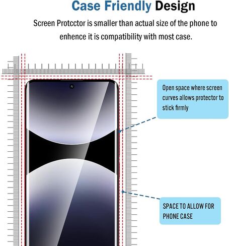 2+2 Pack 3D Screen Protector for Redmi Note 14 Pro 5G/4G/Poco X7 5G with Camera Lens Protector,HD Clear Scratch Resistant,Bubble-Free for Xiaomi Redmi Note 14 Pro Screen Protector in Kuwait