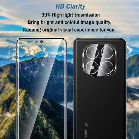 2+2 Pack 3D Screen Protector for Redmi Note 14 Pro 5G/4G/Poco X7 5G with Camera Lens Protector,HD Clear Scratch Resistant,Bubble-Free for Xiaomi Redmi Note 14 Pro Screen Protector in Kuwait