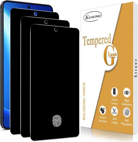 3 Pack Screen Protector for Samsung Galaxy S20 FE 5G 6.5 inch Tempered Glass Film, Support Frigerprint Reader, Anti Scratch, Ultra Resistant, HD Clear, Bubble Free, Easy Installation in Kuwait