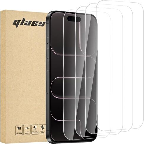 4 Pack for iPhone 14 Plus Screen Protector，Premium Tempered Glass Film 9H Hardness，Scratch Resistant，Bubble Free，Easy Installation，Ultra Durable，HD Clear，Case Friendly [6.7 inch] in Kuwait